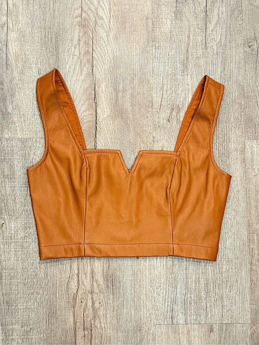 Maeve Faux Leather Notch Tank from Anthropologie